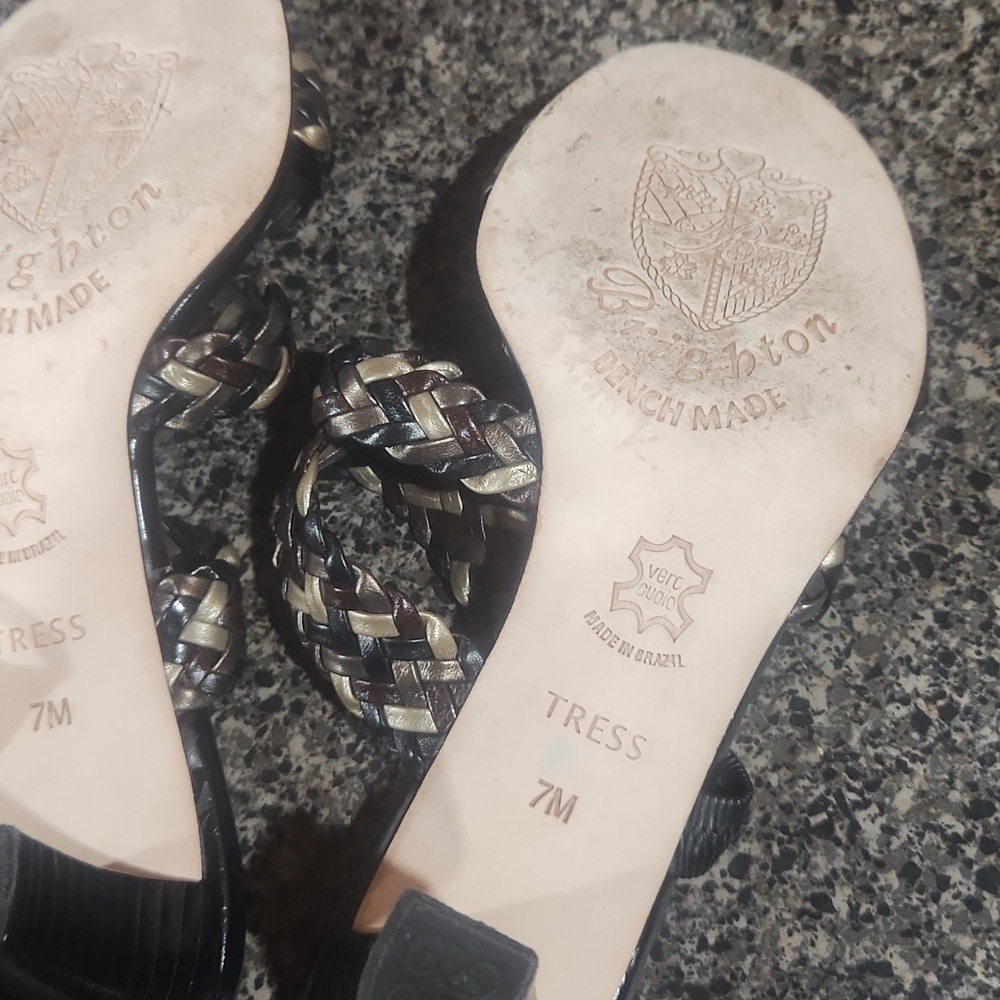 Brighton Tress sandals women's size 7 EUC tricolor - Picture 8 of 10